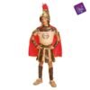 Centurione romano 7-9 anni abito, mantello, polsiere, shin-guardie e casco