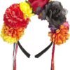 "CERCHIETTO FIORI CON NASTRI MULTICOLORE"