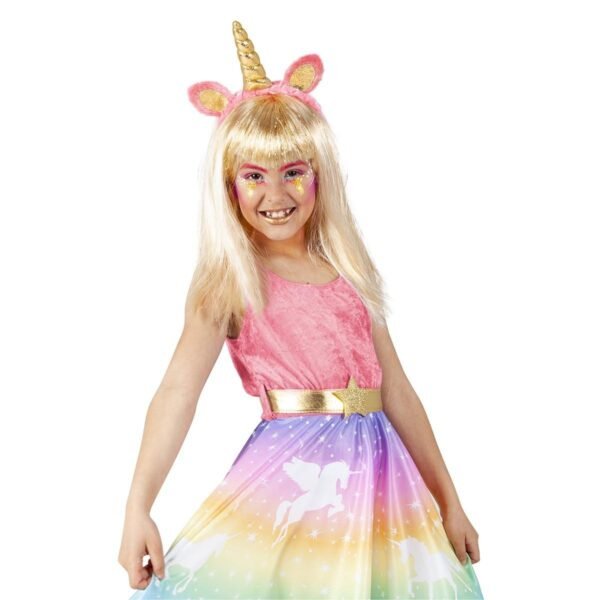 CERCHIETTO UNICORNO DORATO CON PELUCHE R