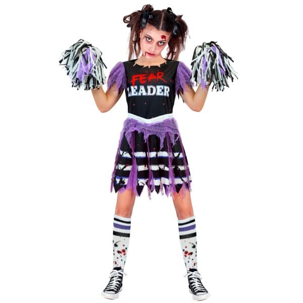CHEERLEADER ZOMBIE (vestito, calze, pon pons)