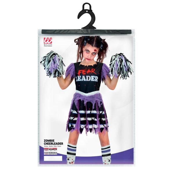 Cheerleader zombie (vestito, calze, pon pons)