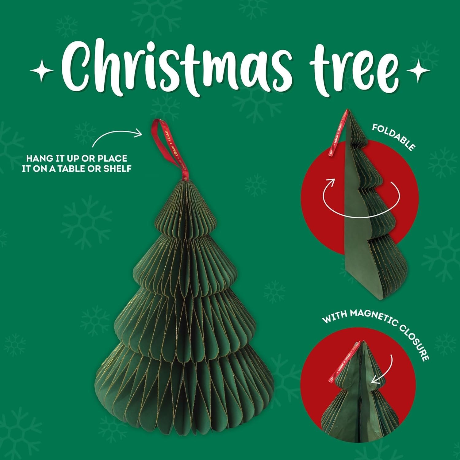 CHRISTMAS TREE - ALBERO DI NATALE PIEG. CARTA - XMAS TREE - immagine 2