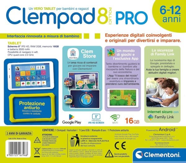 CLEMPAD 8'' - 6/12