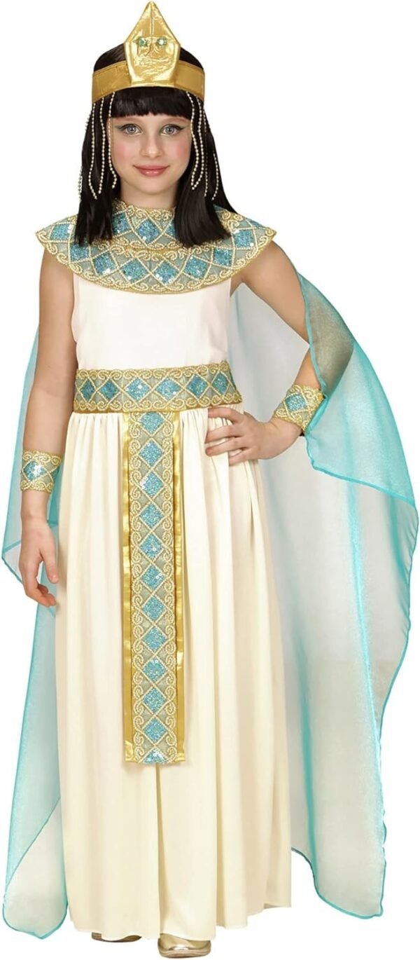 "CLEOPATRA" (vestito con cintura, collare, braccialetti, copricapo, mantello)