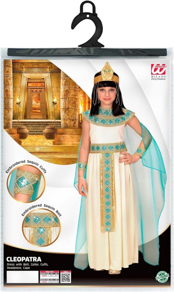 "CLEOPATRA" (vestito con cintura, collare, braccialetti, copricapo, mantello)