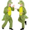 Coccodrillo funny (costume con cappuccio e maschera)
