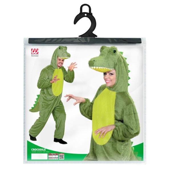 Coccodrillo funny (costume con cappuccio e maschera)