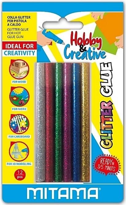 COLLA A CALDO GLITTER E COLORATA IN TUBETTI PER PISTOLA A CALDO