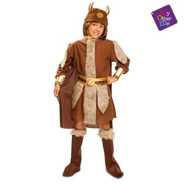 Costume Vichingo 5-6 anni Abito con mantello, cintura,
copristivali e casco