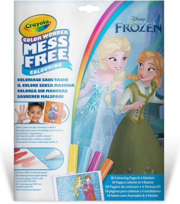 Crayola Color Wonder Coloring Set Disney Frozen con 18 Pagine da colorare e 4 Pennarelli
