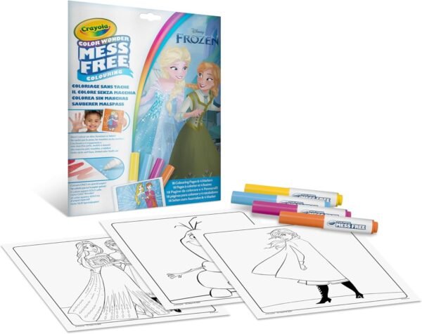 Crayola Color Wonder Coloring Set Disney Frozen con 18 Pagine da colorare e 4 Pennarelli