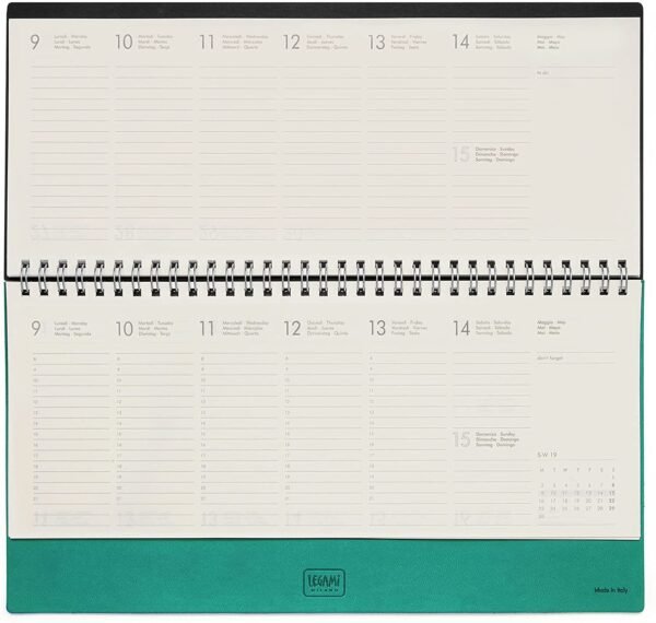DESK DIARY - PLANNER 13 MONTH2022 - TURQUOISE