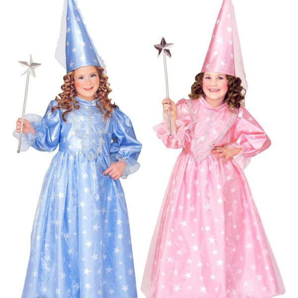 "FATINA MAGICA" ass. rosa e azzurro (vestito, cappello con velo) 4/5 ANNI