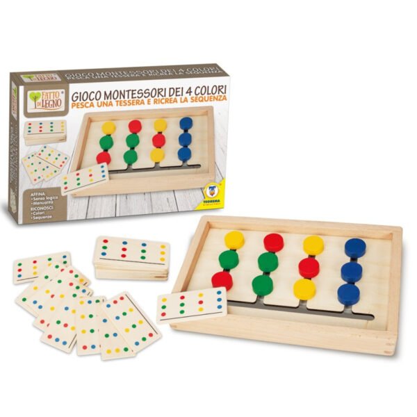 FATTO DI LEGNO - GIOCO DEI 4 COLORI  MONTESSORI
