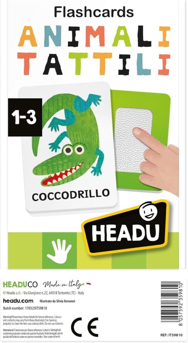 Flashcards Animali Tattili Montessori