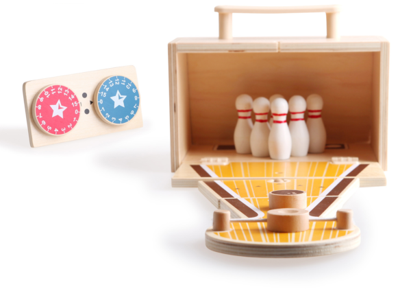 Game Suitcase BOWLING - 3+ Wooden Toy