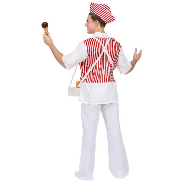 GELATAIO (camicia con gilet, farfallino, cappello, porta coni con 6 ..