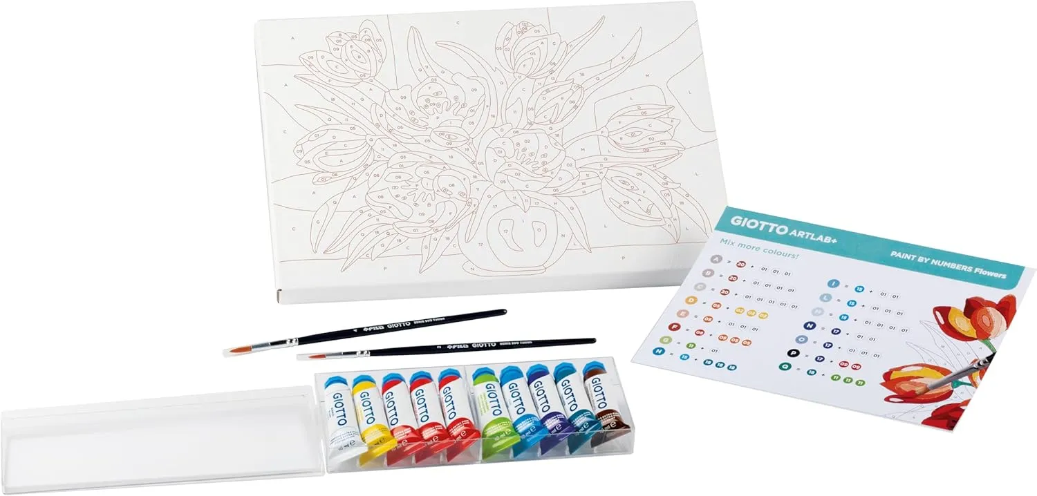 GIO ARTLAB PAINT BY NUMBER FLOWERS - immagine 2