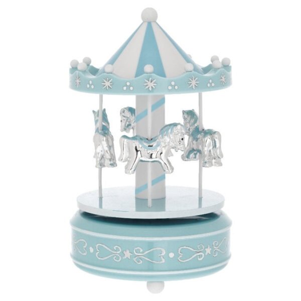 GIOSTRA IN MAT. ACRILICO CON CAVALLI AZZURRI