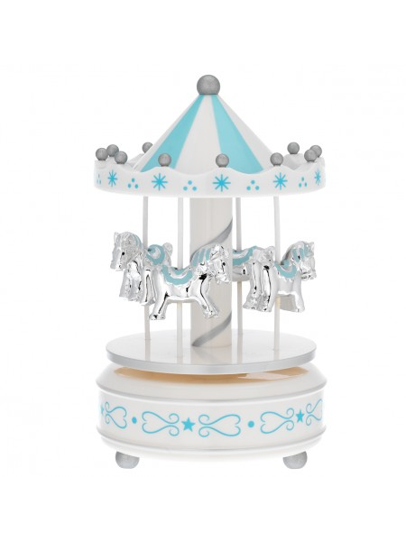 GIOSTRA IN MAT. ACRILICO CON CAVALLI AZZURRI