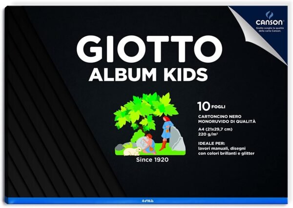 GIOTTO ALBUM NERO KIDS A4 10F 220G