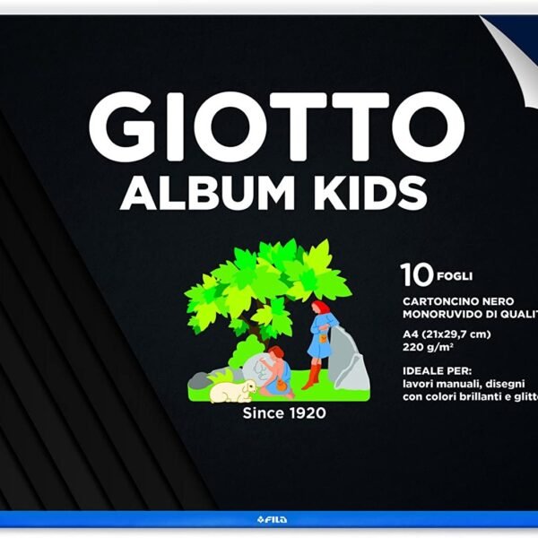GIOTTO ALBUM NERO KIDS A4 10F 220G