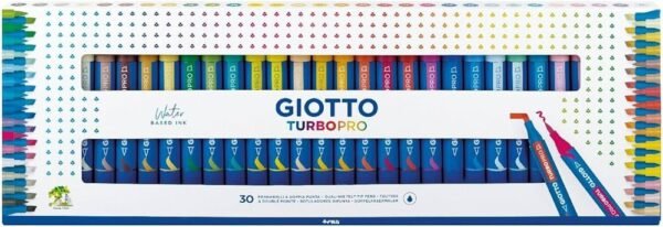 Giotto Turbo Pro Pennarelli Doppia Punta Punta Fine e Maxi 30 Colori F427900