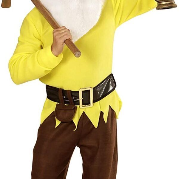 GNOMO GIALLO (casacca, pantaloni, cintura con borsellino, copristivali, cappello con orecchie, sop tg S