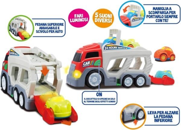 GOGO - GINO CAMIONCINO PORTA MACCHININE LUCI