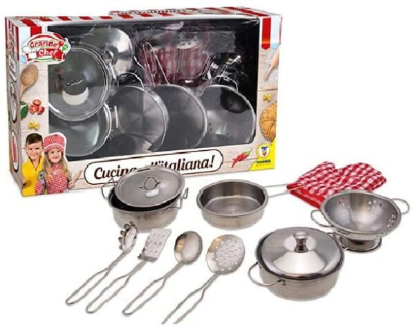 GRANDE CHEF - SET PENTOLINE IN METALLO CON PRESINA