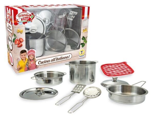GRANDE CHEF - SET PENTOLINE IN METALLO CON PRESINA