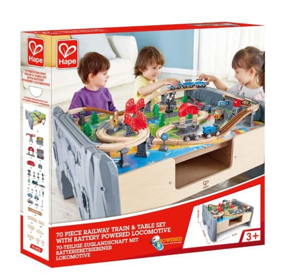 HAPE Pista in legno con tavolo
