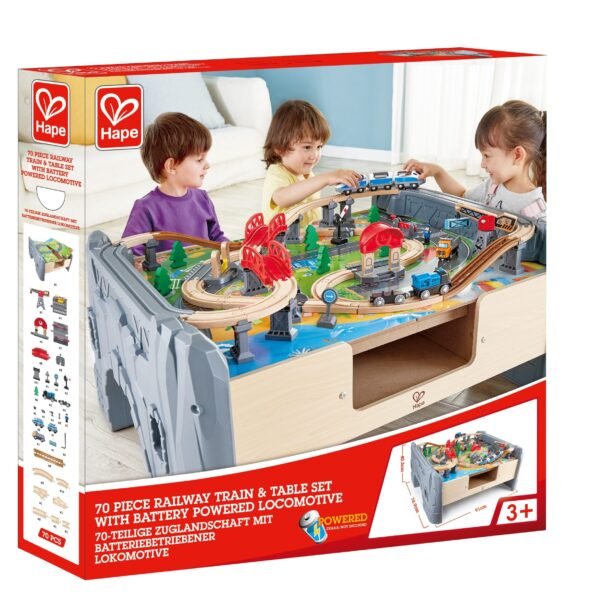 HAPE Pista in legno con tavolo