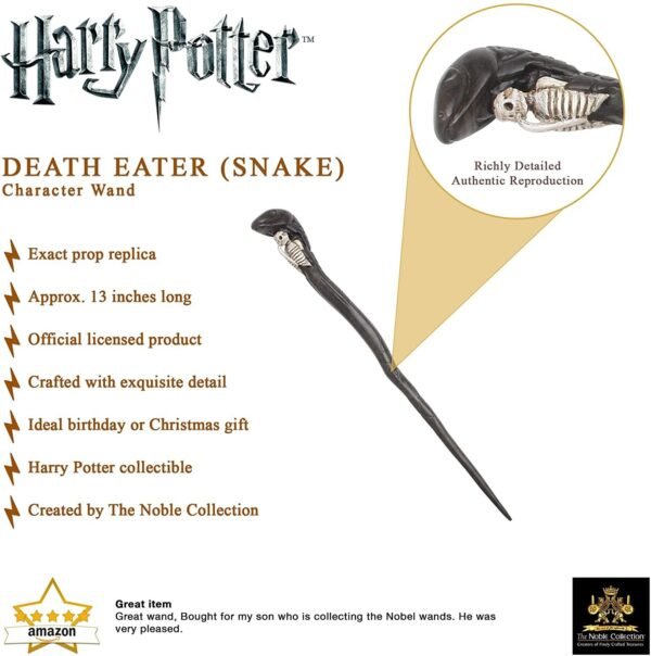 HARRY POTTER - REPLICA BACCHETTA MANGIAMORTE SERPENTE 30 CM (Gadget)