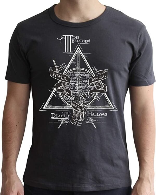 HARRY POTTER - Tshirt "Deathly Hallows" man SS dark grey - new fit -
