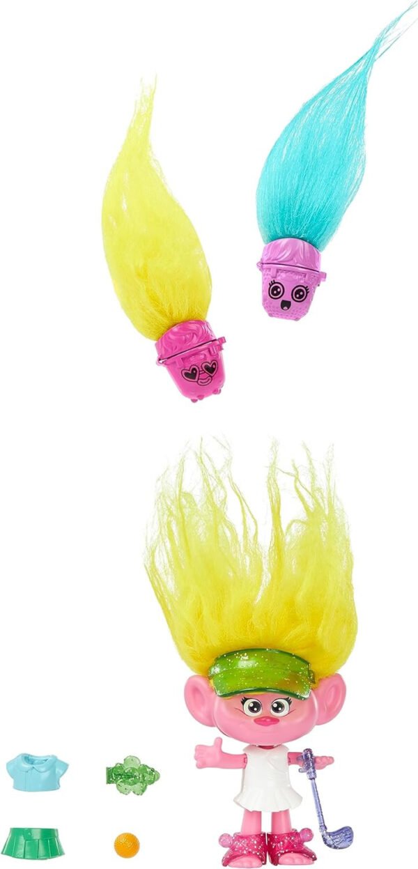 HNF02 Trolls 3 Band Together Hair Pops Poppy piccola bambola da 10 cm