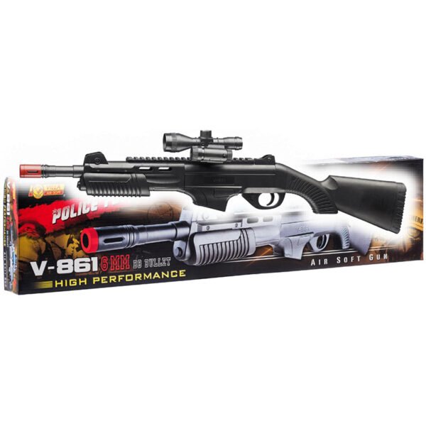 Fucile a Pompa Air Soft V-861 Cal. 6 mm. con Torcia