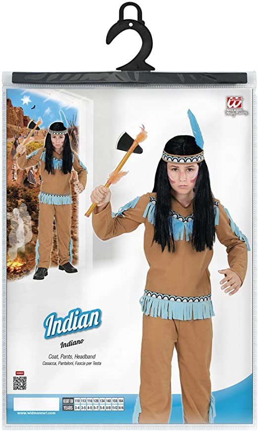 INDIANO (casacca, pantaloni, fascia per testa) 5/7 ANNI