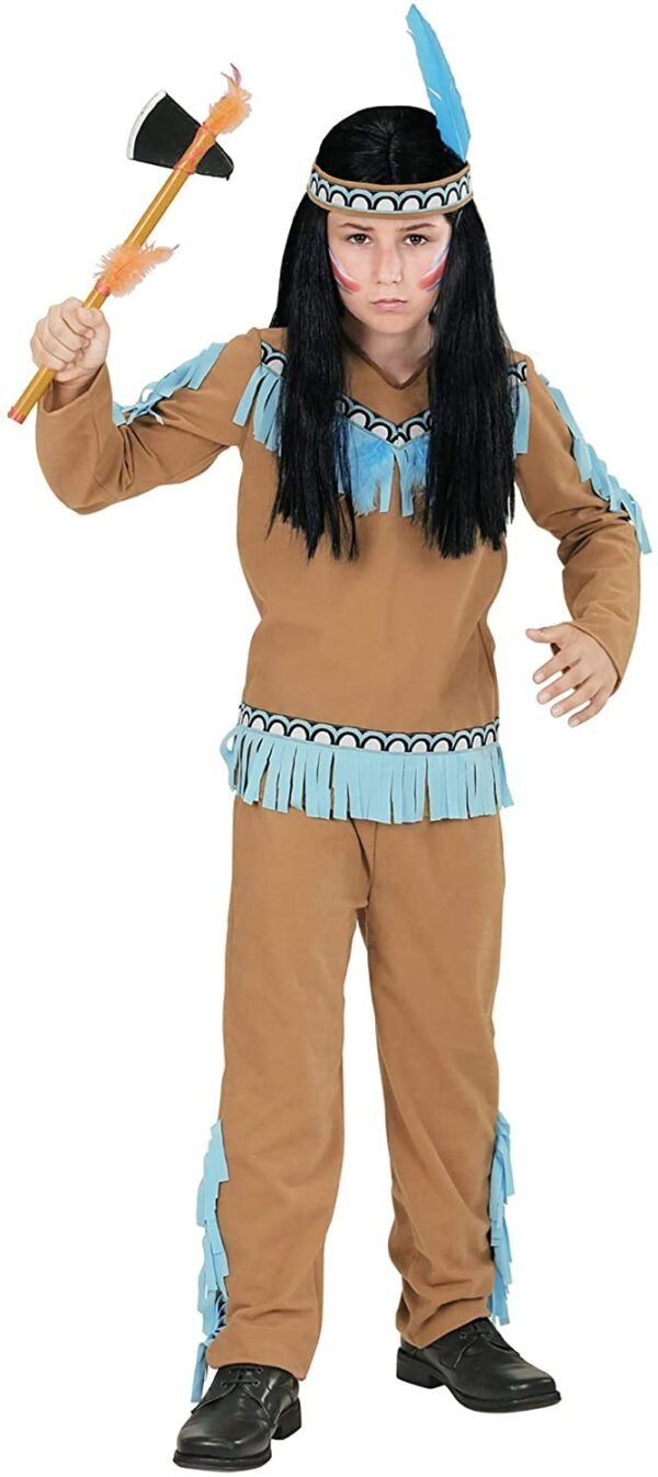 INDIANO (casacca, pantaloni, fascia per testa) 8/10 ANNI