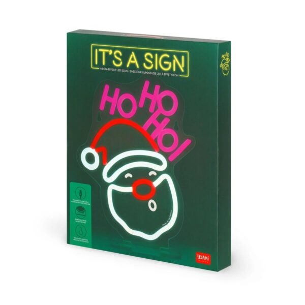IT'S A SIGN - INSEGNA LUMINOSA EFFETTO NEON - SANTA CLAUS
