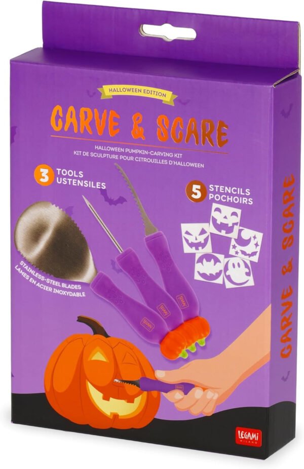 KIT INTAGL. ZUCCHE HALLOWEEN - CARVE & SCARE