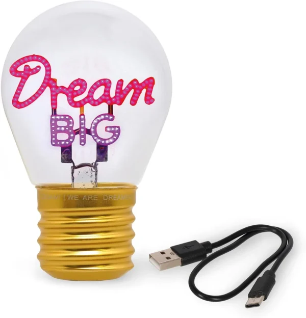 Lampada da Tavolo a Forma di L - BULB FICTION - DREAM BIG