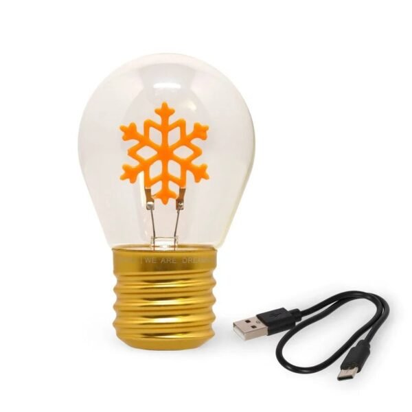 LAMPADA DA TAVOLO A LAMPADINA - BULB FICTION - SNOWFLAKES