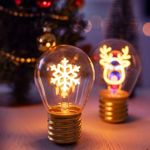 LAMPADA DA TAVOLO A LAMPADINA - BULB FICTION - SNOWFLAKES