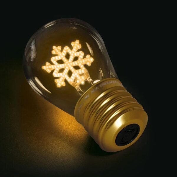 LAMPADA DA TAVOLO A LAMPADINA - BULB FICTION - SNOWFLAKES