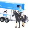Land Rover Def. Police vehicle horse trailer,horse+policeman