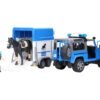 Land Rover Def. Police vehicle horse trailer,horse+policeman