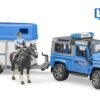 Land Rover Def. Police vehicle horse trailer,horse+policeman