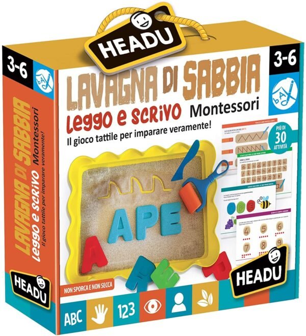 Lavagna di Sabbia Leggo e Scrivo Montessori