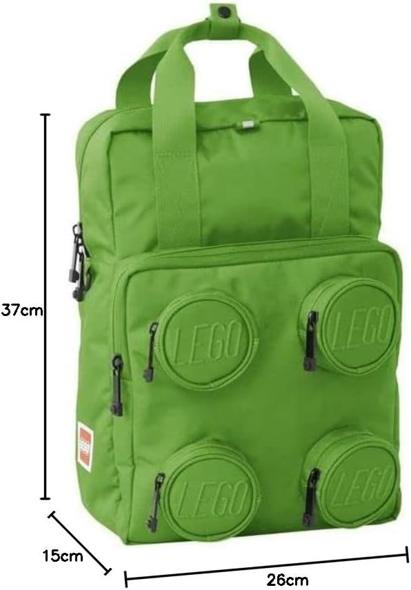 LEGO - Borsa Zaino Brick 2x2 VERDE 37x26x15 CM